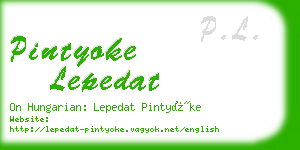 pintyoke lepedat business card